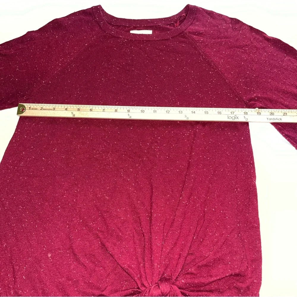 LC Lauren‎ Conrad Long Sleeve Bottom Front Tie Sweater Size Medium